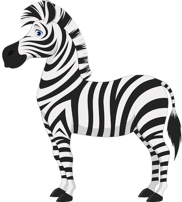party zebra clipart