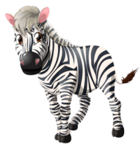 free_download_front_face_zebra_clipart_image