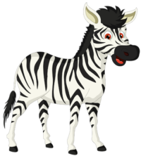 free_download_opening_mouth_cute_zebra_clipart