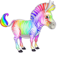 free_download_rainbow_zebra_free_clipart_image