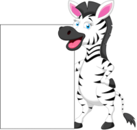 free_download_zebra_and_whiteboard_transparent_background_clipart