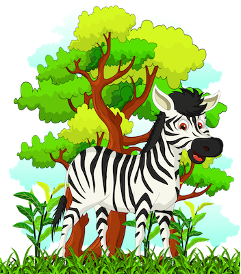 Cute Cartoon Zebra Dancing Clipart - Free Clipart Library